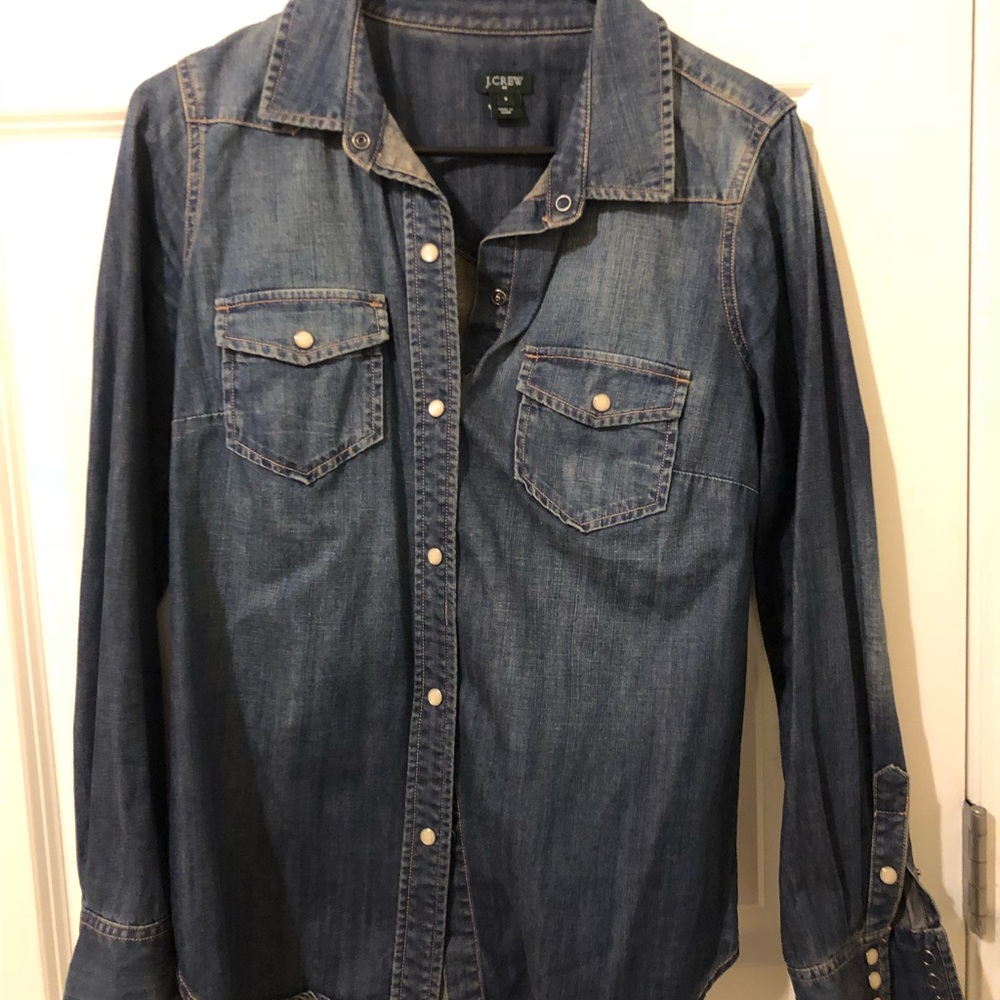 J. CREW Denim Top
